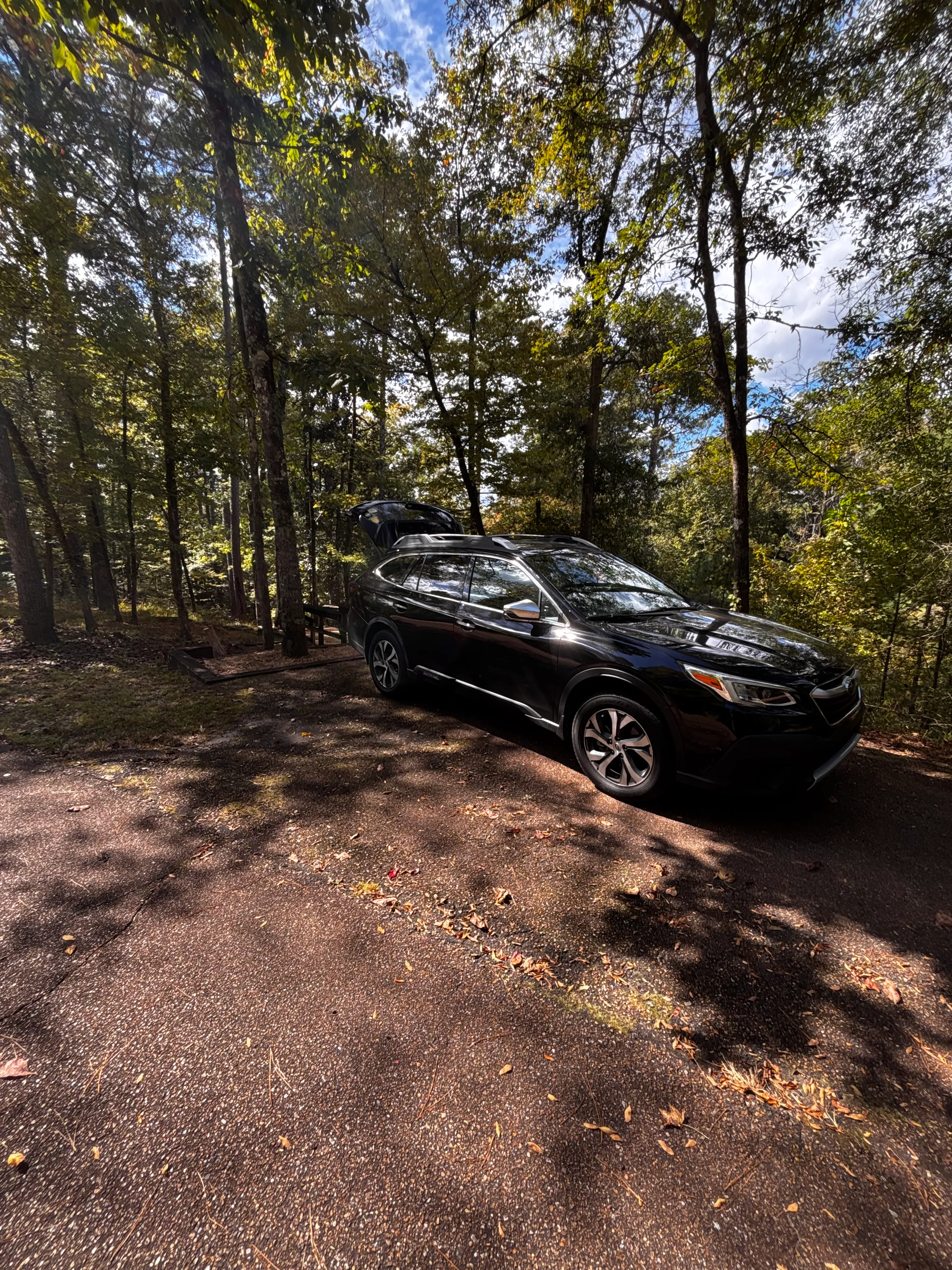 Su posted up at the camp site.